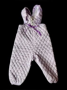 Toddletime 80s Vintage Purple Quilted Overalls Sz 1